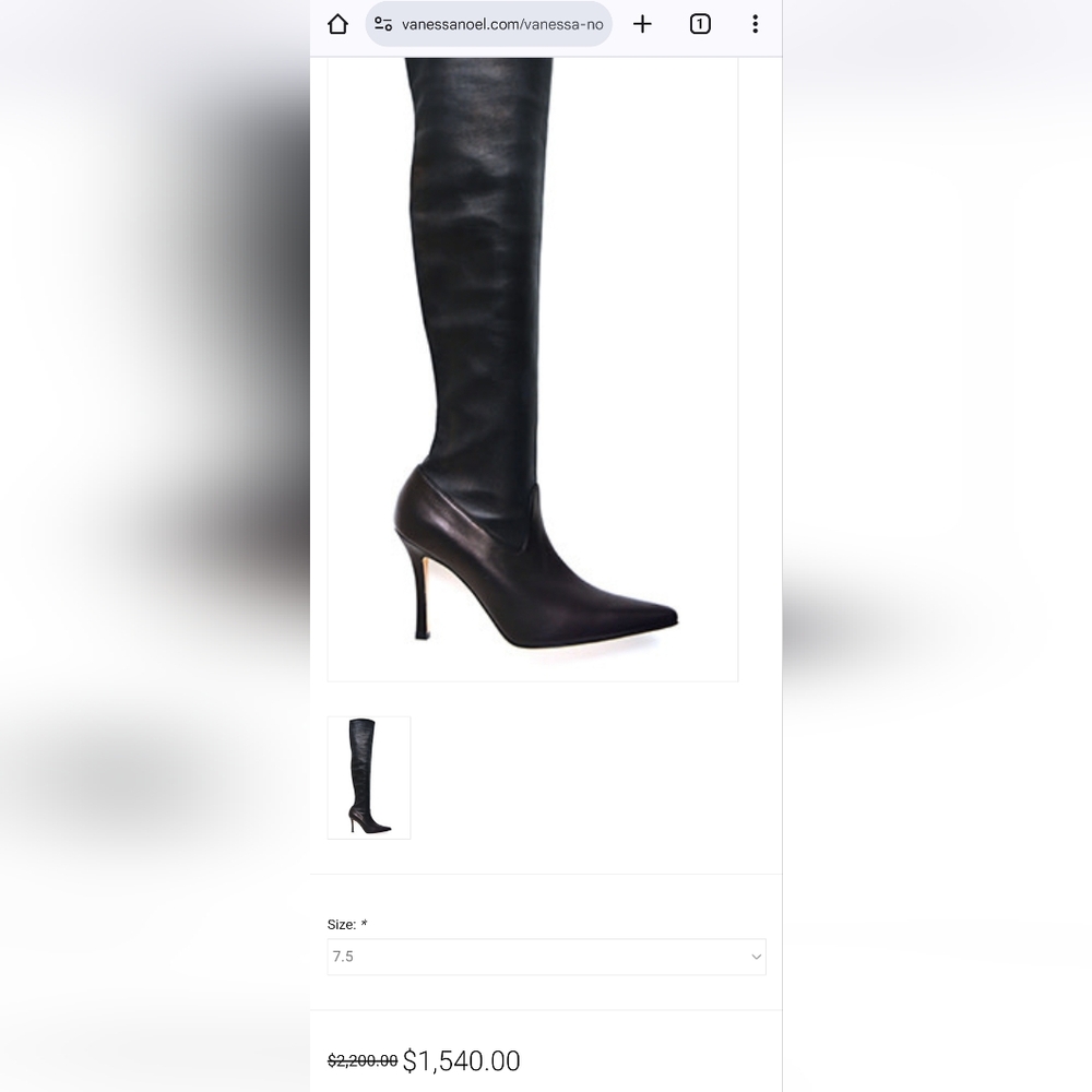 Black Leather Over-the-Knee Stiletto Boots